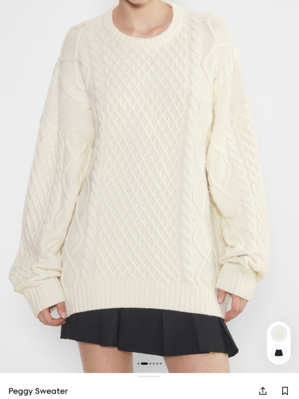 Sunday Best Peggy Cable Knit Sweater - Cream